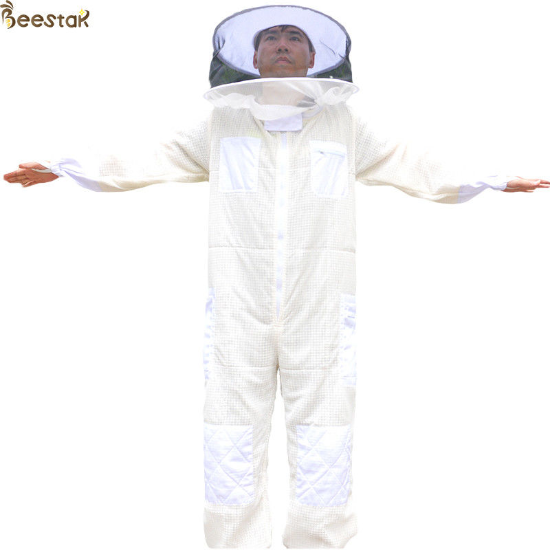 円形のベールによって換気される養蜂の用品類のジャケットの蜂の看守の綿のスーツ
