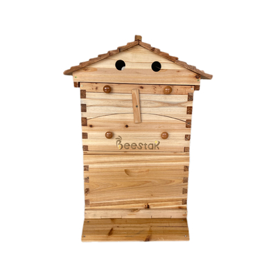 中国のもみの木製の自動ミツバチの巣のWax-Coated未組立の蜂は自動蜂蜜の流れを巣箱に集める