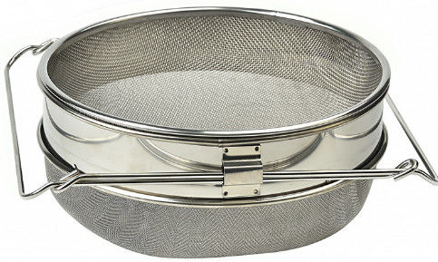 購入 二重SSのこし器は上のこし器の底平らな共通の質の蜂蜜のこし器フィルターである オンライン製造