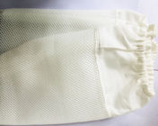養蜂の白く柔らかい換気された袖口が付いている白い羊皮の手袋のための白い換気された手袋
