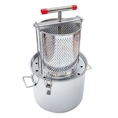 養蜂機械用ステンレス鋼製ハニー＆ワックスプレス機、ハニータンク付き、新品状態の蜂蜜加工機