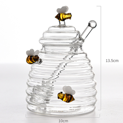 450ml 透明なハチミツバチの容器