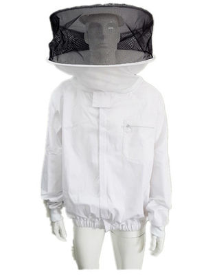 円形のベールの養蜂の防護衣の円形の帽子が付いている白い蜂のジャケット